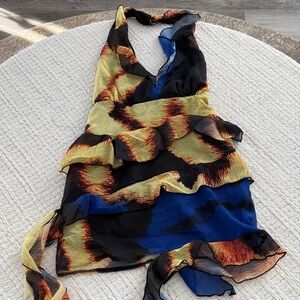 Multicolor Halter Dress